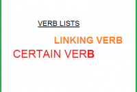 Verb English Lists: Verb Ditransitive And Linking Verb