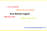 1000 Contoh Soal Bahasa Inggris Grammar