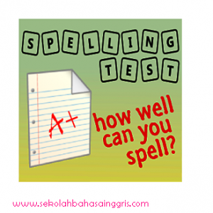 English Learning: Practice Spelling Test Part 1