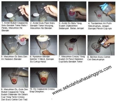 Contoh Procedure Text How To Make Ice Cappucino Cincau Yang Enak Dan Segar