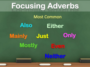 Pengertian 'Focusing Adverb' beserta Penjelasan dan Contoh Lengkap